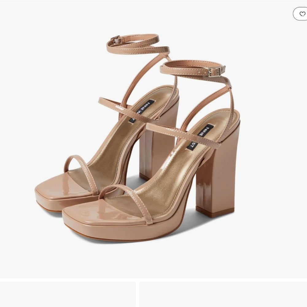 Nude Platform Block Heels Nine West - image 7